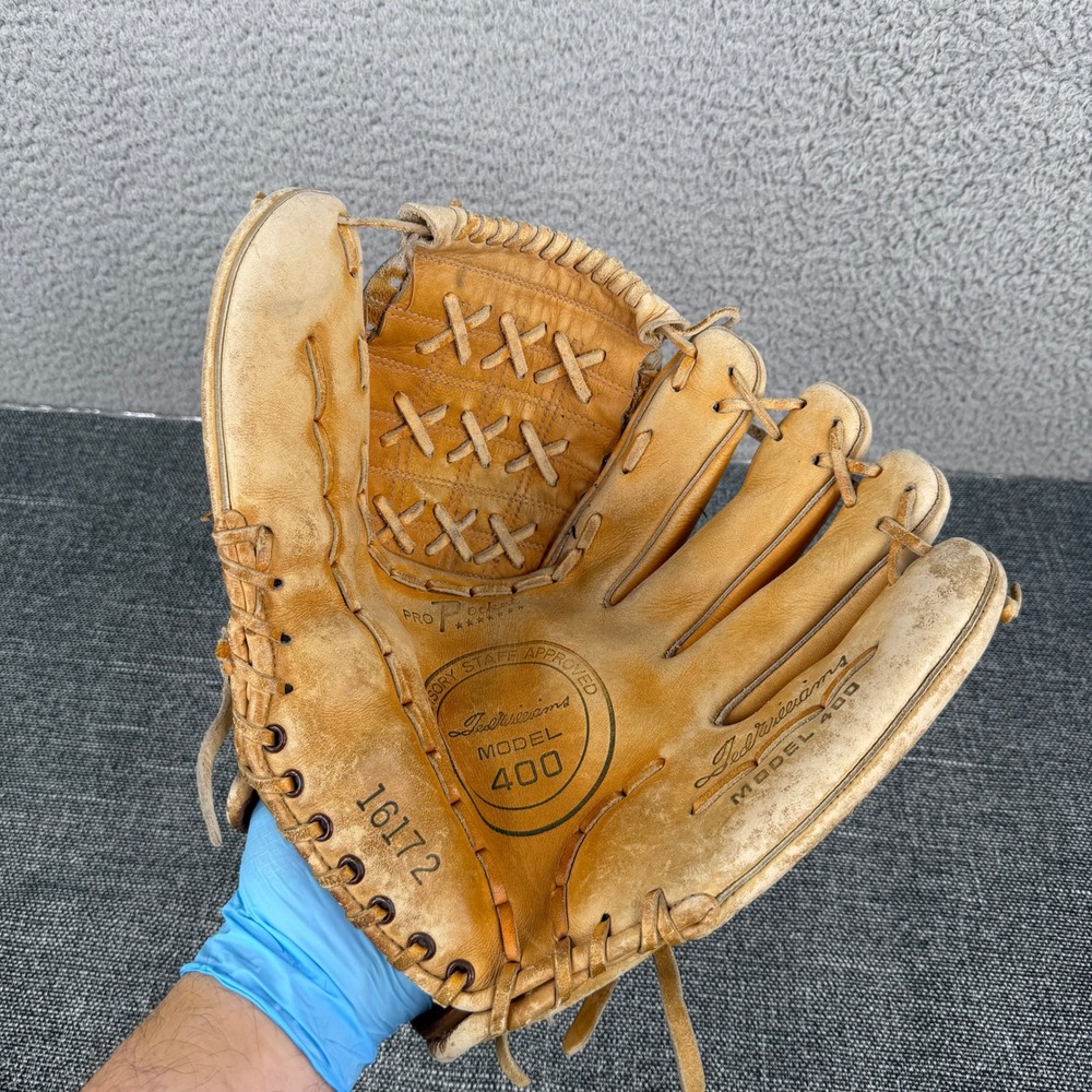 Vintage Ted Williams Model 400 Baseball Glove Sears Sporting Goods RHT‎